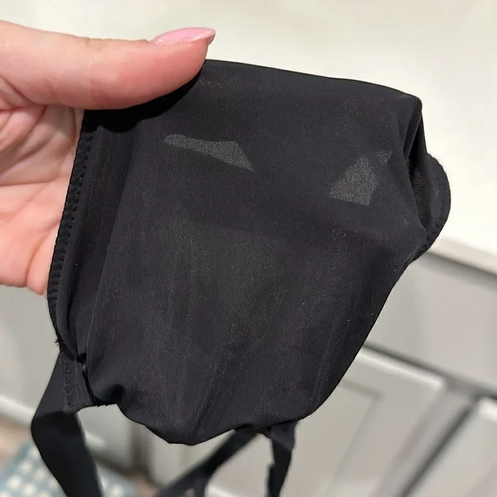 SKIMS NWT Black Onyx Triangle Sheer Bralette Front Clasp Size 4X - Picture 3 of 4